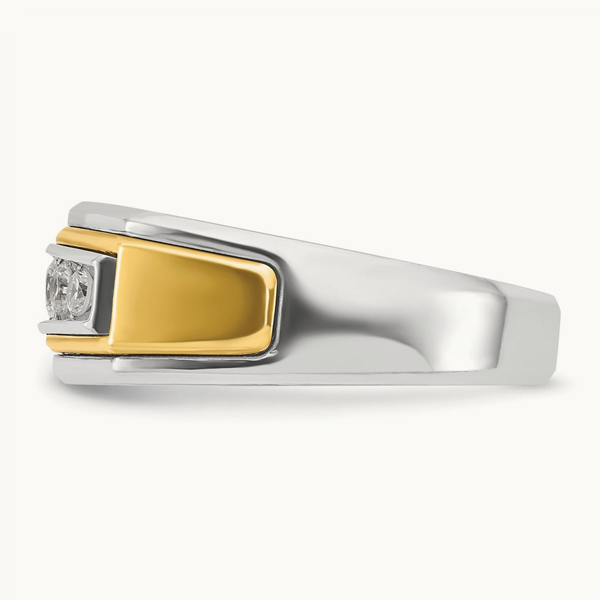 IBGoodman Men's Polished 5-Stone Diamond Ring, 14K Two-tone