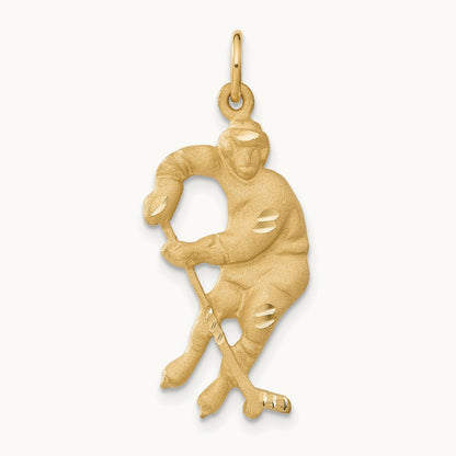 Hockey Player Charm, 14K