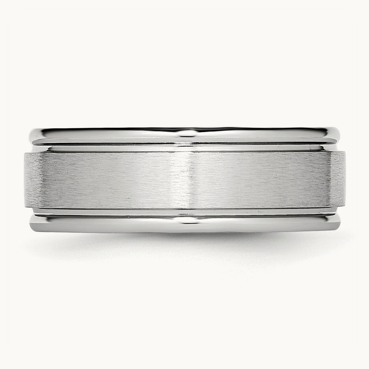 Cobalt Satin and Polished Ridged Edge Band — 8mm