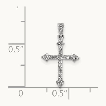 1/10ct. Diamond Cross Pendant — 19mm, 0.104 ct