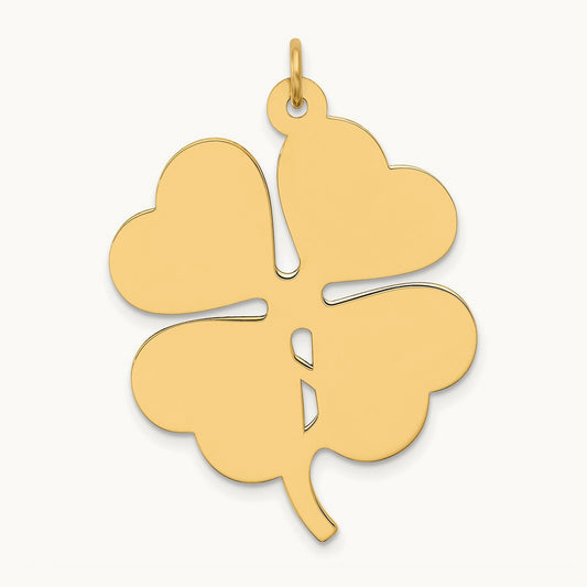 Plain .018 Gauge Engravable Clover Disc Charm — photo set