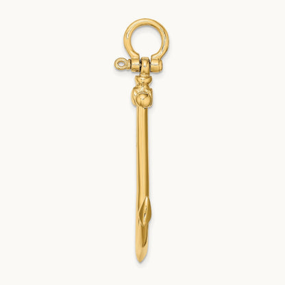 3-D Large Anchor Charm, 14K