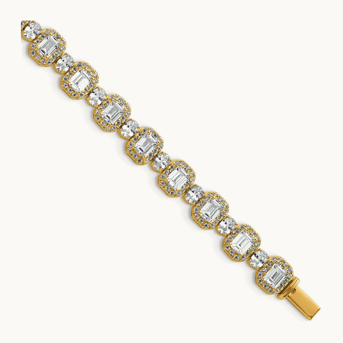 Fashion Tennis Bracelet, 8.00 ct tw Lab-Grown Diamond — 14K Yellow Gold