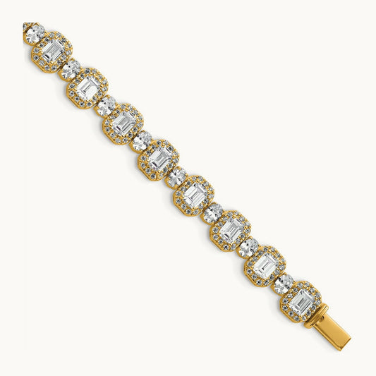 Fashion Tennis Bracelet, 8.00 ct tw Lab-Grown Diamond — 14K Yellow Gold