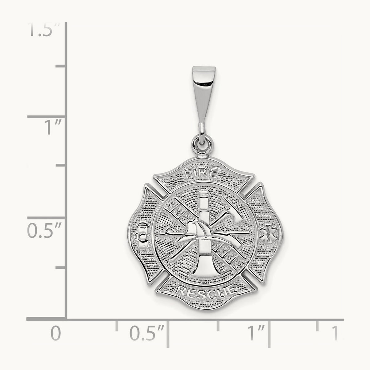 FIRE RESCUE Pendant — 14K White Gold