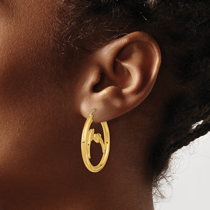 Polished Dolphins Hoop Earrings — photo set