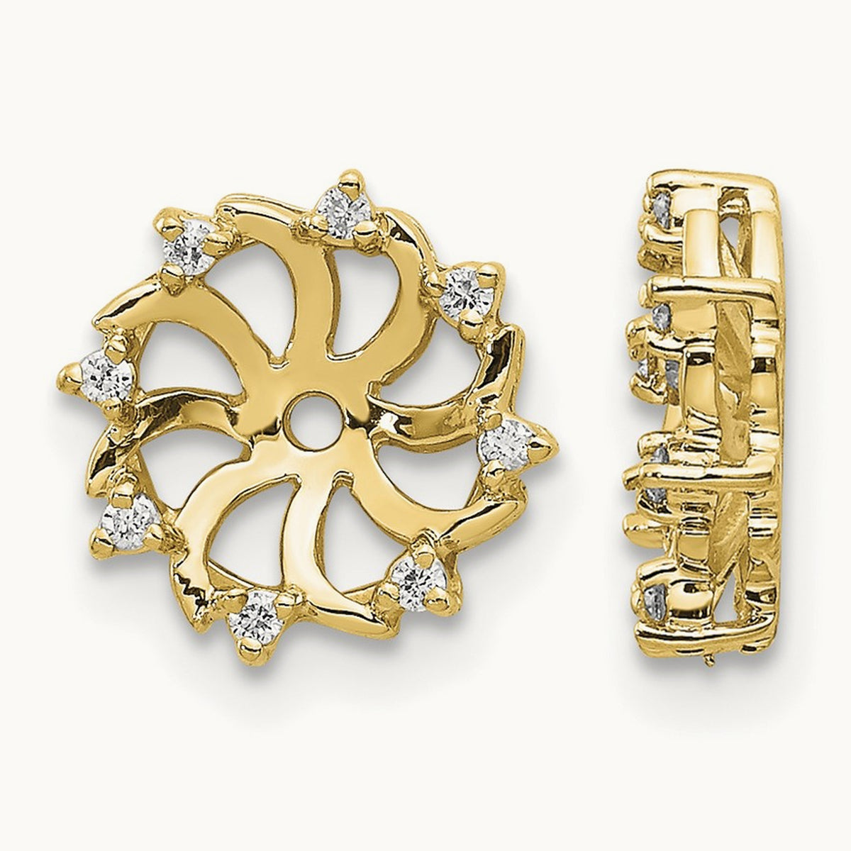 A Diamond Earring Jacket, 14K