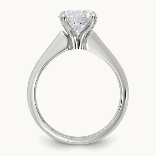 Round 8X Ring, 2.00 ct tw Lab-Grown Diamond — 14K White Gold