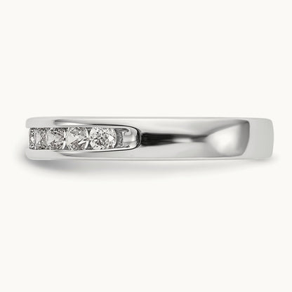 9- Stone Ladies Band Mounting, 2.4mm, 14K White Gold