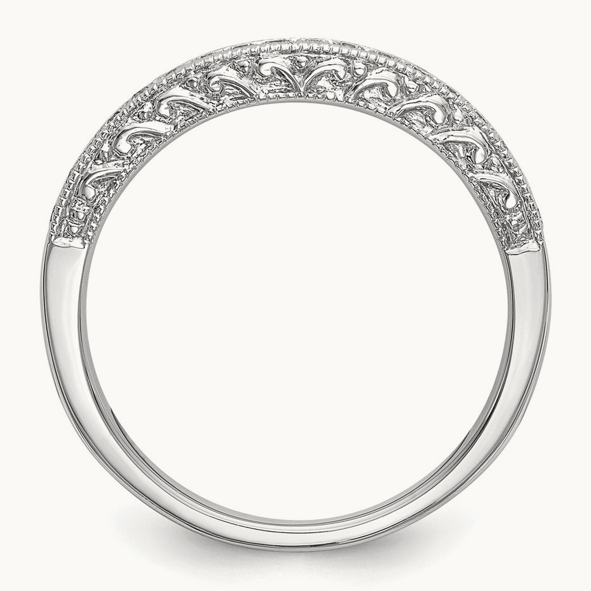 Diamond Wedding Band, 14K White Gold