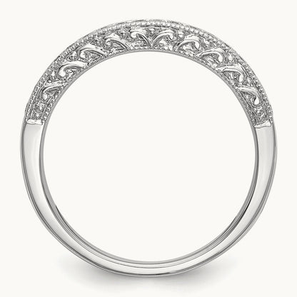 Diamond Wedding Band, 14K White Gold