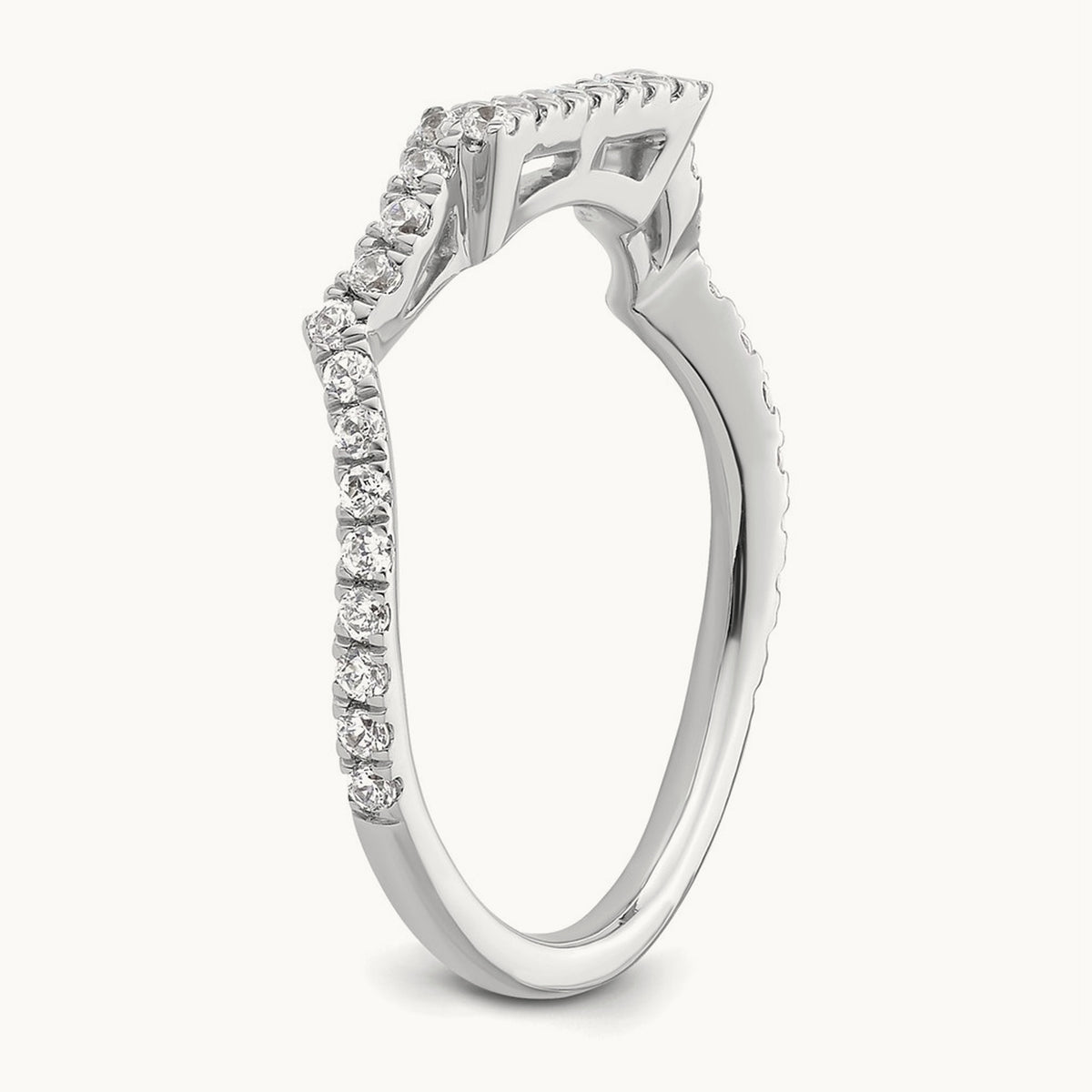 Notched Contour Wedding Band — 1/3 ct, 7