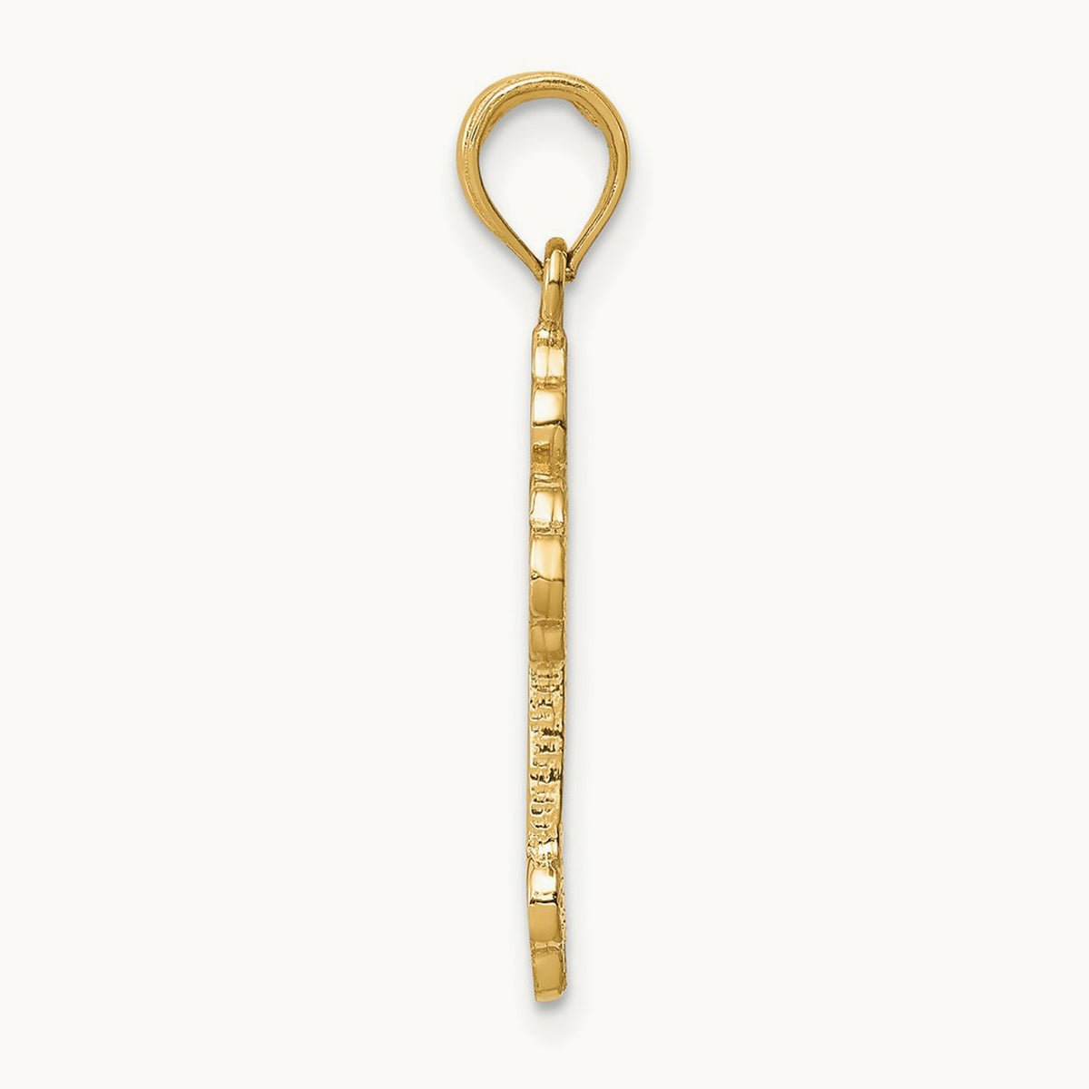 Budded Cross Pendant, 14K