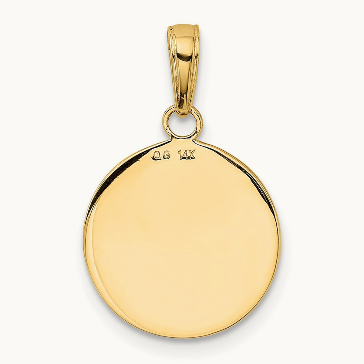 Satin And Polished Saint Francis Medal Pendant, 14K Gold