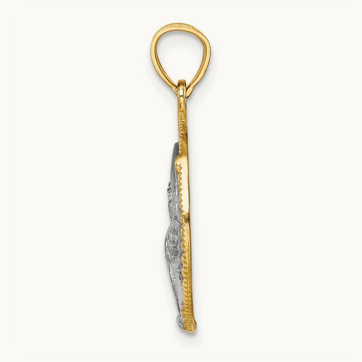 w/Rhodium Eagle Pendant, 14K
