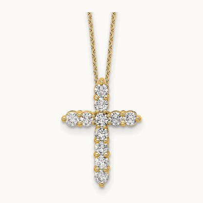 Cross Pendant Necklace, 1.00 ct tw Lab-Grown Diamond