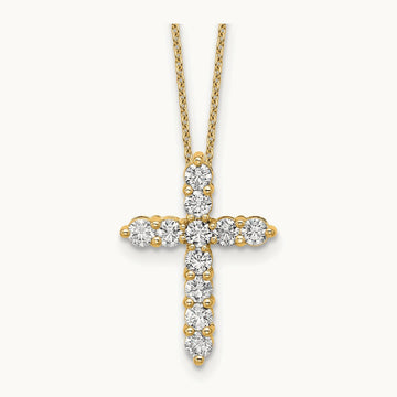 Cross Pendant Necklace, 1.00 ct tw Lab-Grown Diamond