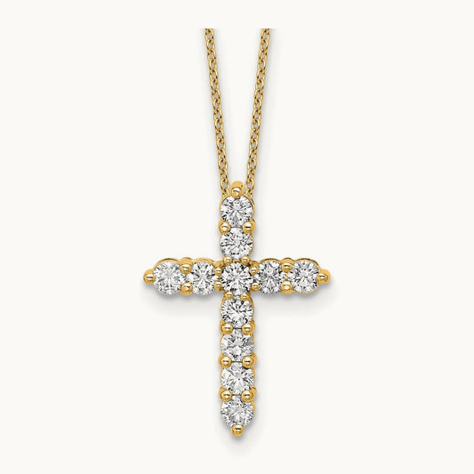 Cross Pendant Necklace, 1.00 ct tw Lab-Grown Diamond