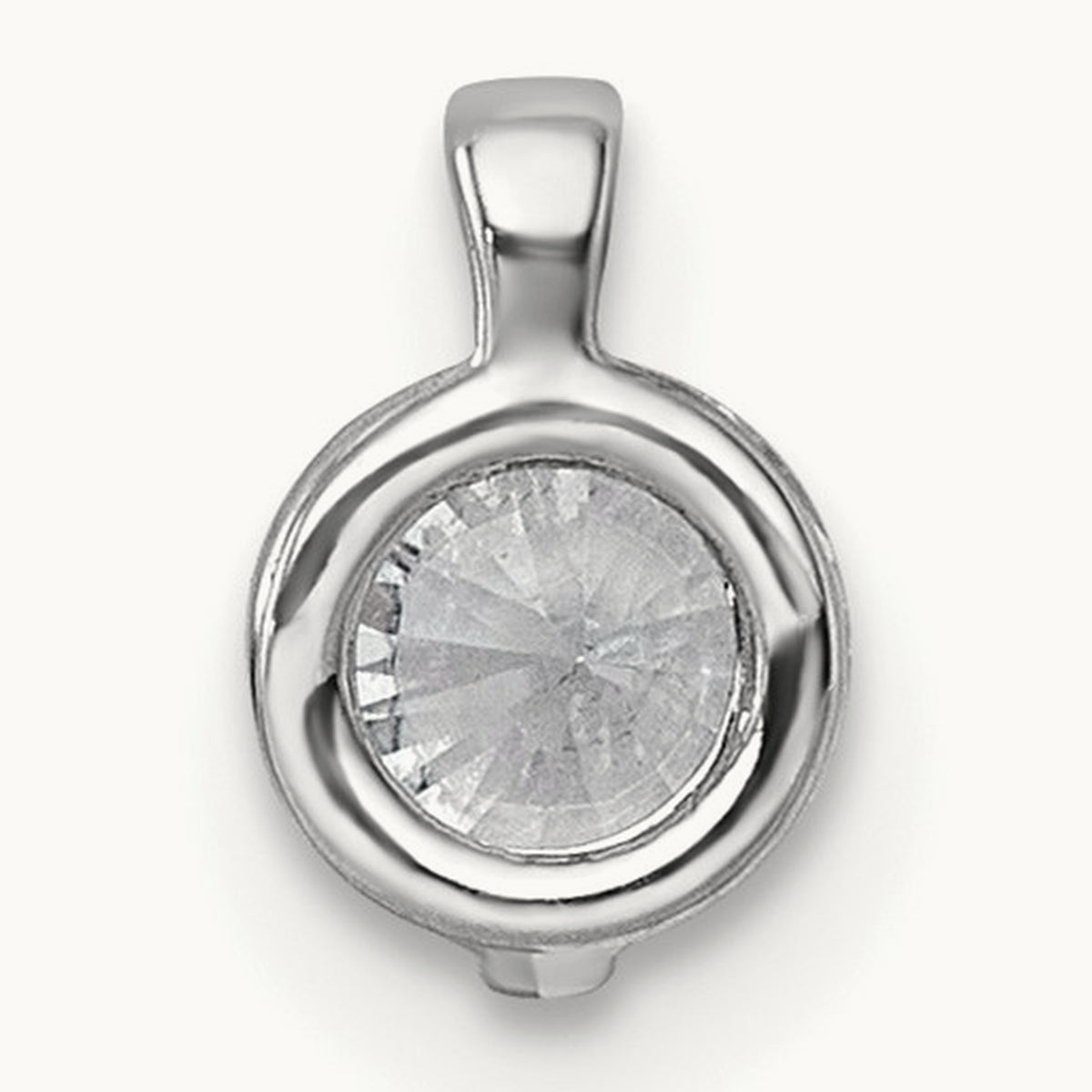 Round Bezel Set Chain Slide Pendant, 0.50 ct tw Lab-Grown Diamond