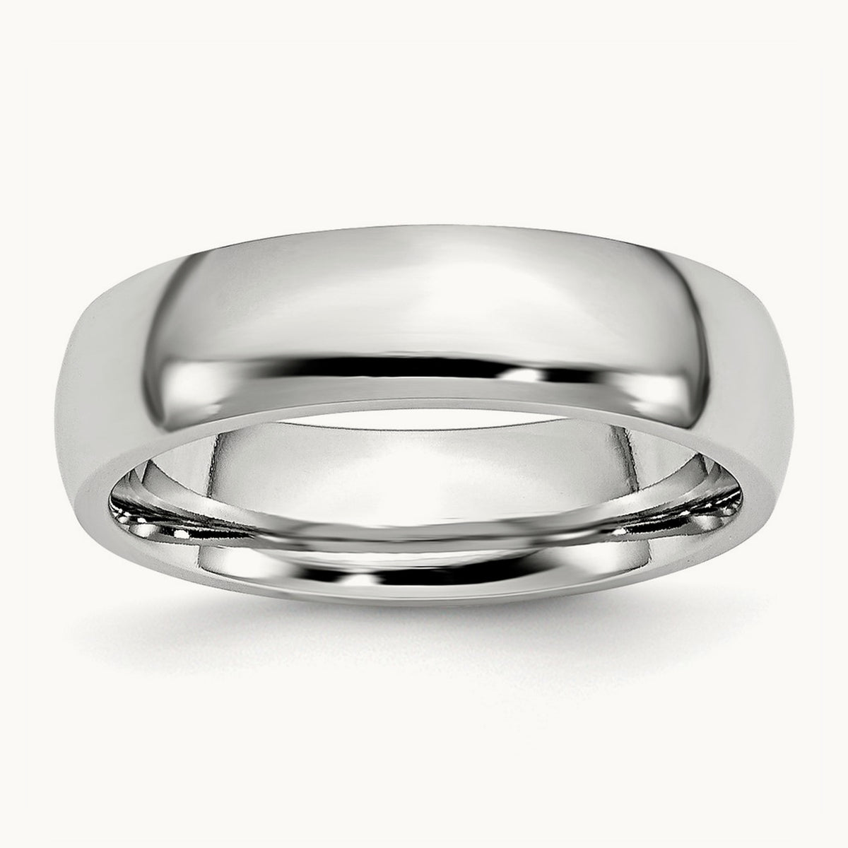 Cobalt Polished Half Round Band — 6mm