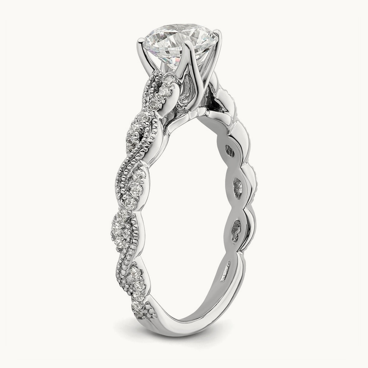 Semi-Mount Engagement Ring, 0.20 ct tw Lab-Grown Diamond