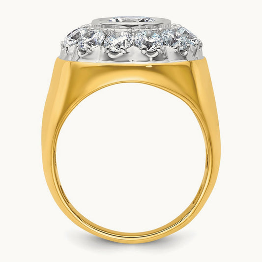 Semi-Mount Men's Cluster Ring, 2.50 ct tw Lab-Grown Diamond