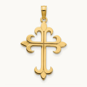 Cross Charm, 14K Yellow Gold