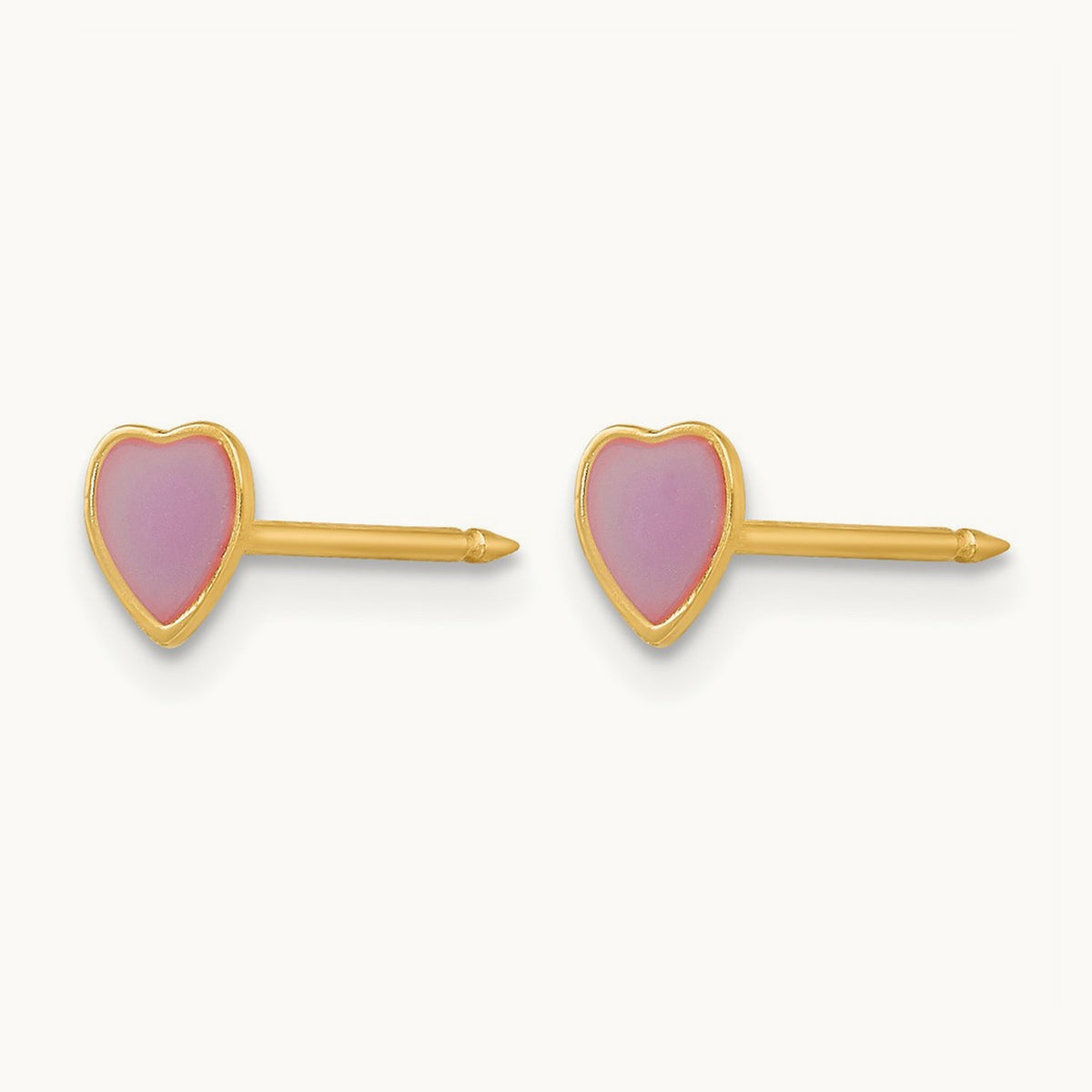 Inverness 14k Epoxy Fill Purple Heart Earrings