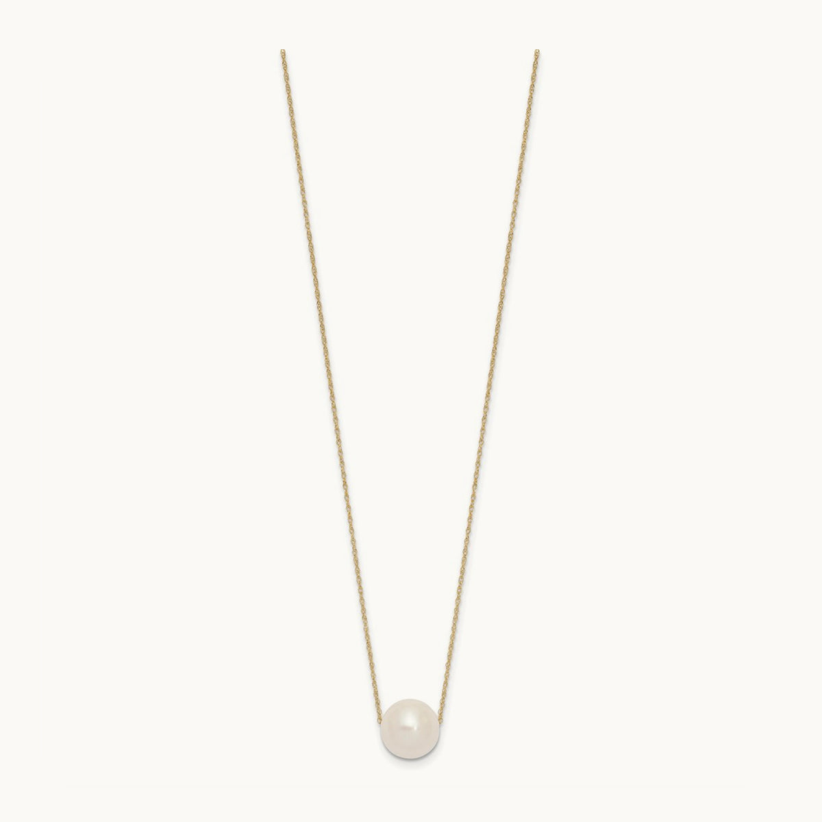 10- Semi-Round Freshwater Cultured Pearl Rope Necklace — 14K Yellow Gold