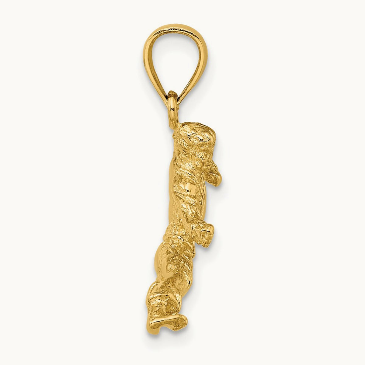 3-D Karate Man Pendant, 14K