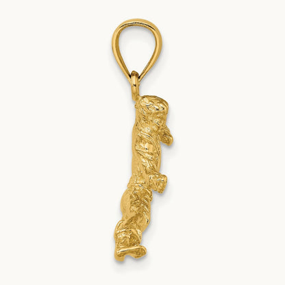 3-D Karate Man Pendant, 14K