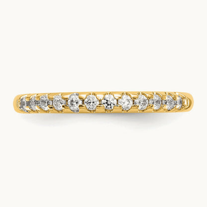 Wedding Band, 0.25 ct tw Lab-Grown Diamond — 14K Yellow Gold