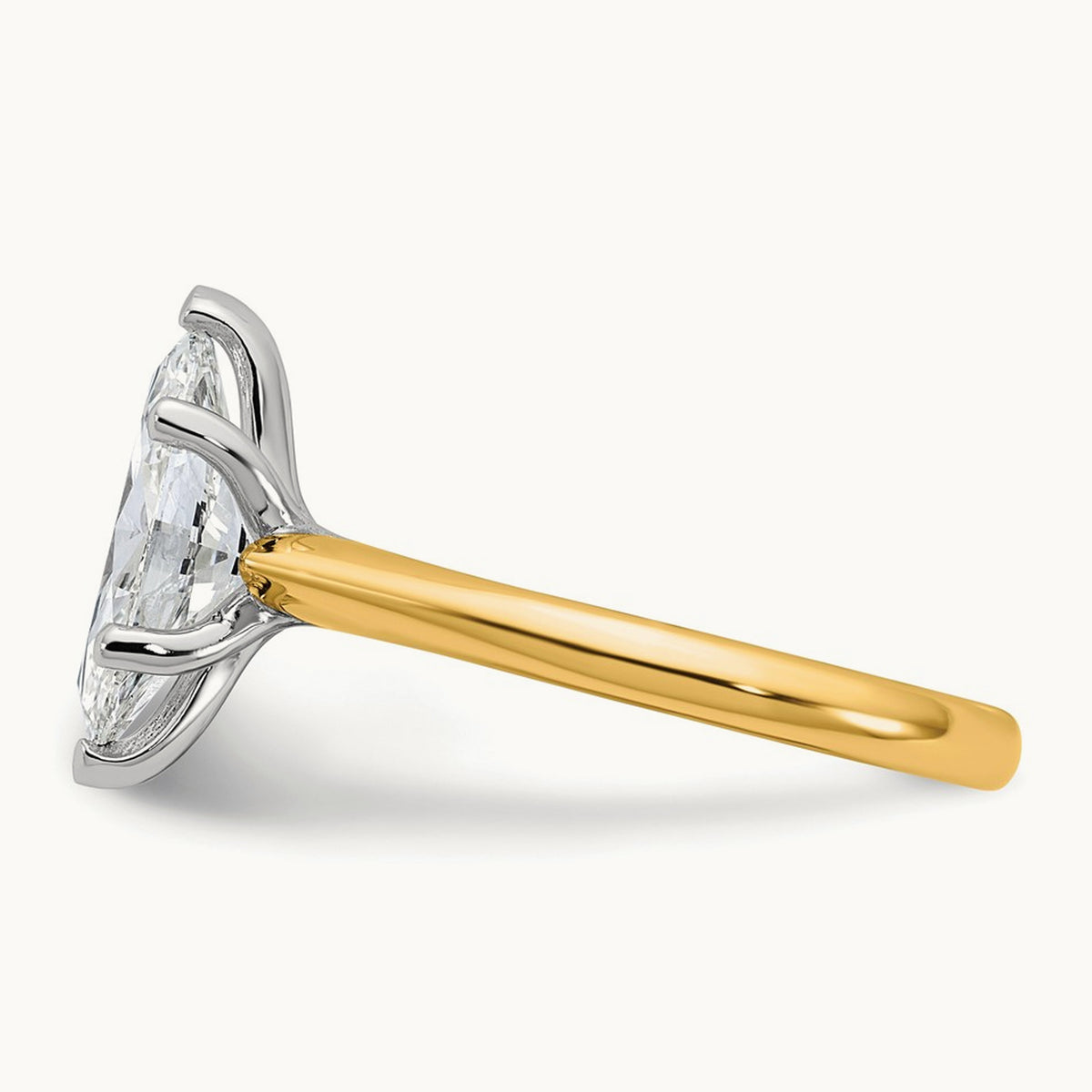 Marquise 8X Ring, 2.00 ct tw Lab-Grown Diamond — 14K Two-Tone