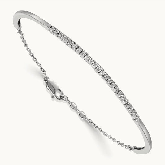 Bangle Bracelet, 0.50-0.75 ct tw Lab-Grown Diamond