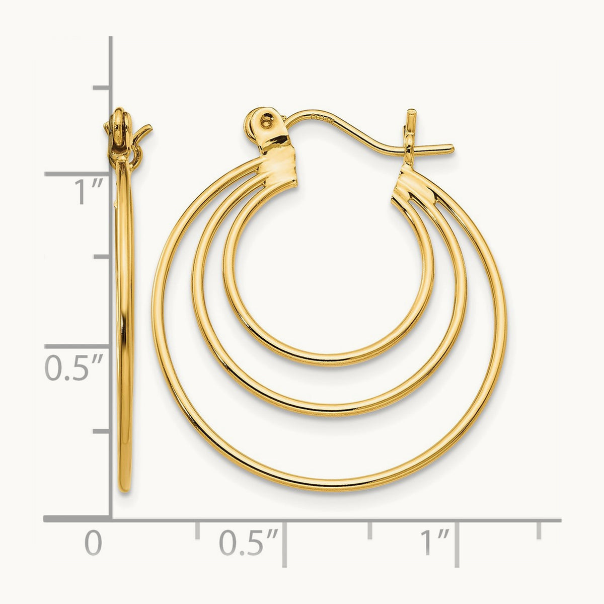 Polished Circles Hoop Earrings — photo set