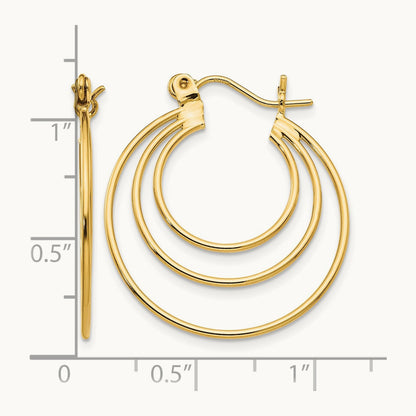 Polished Circles Hoop Earrings — photo set