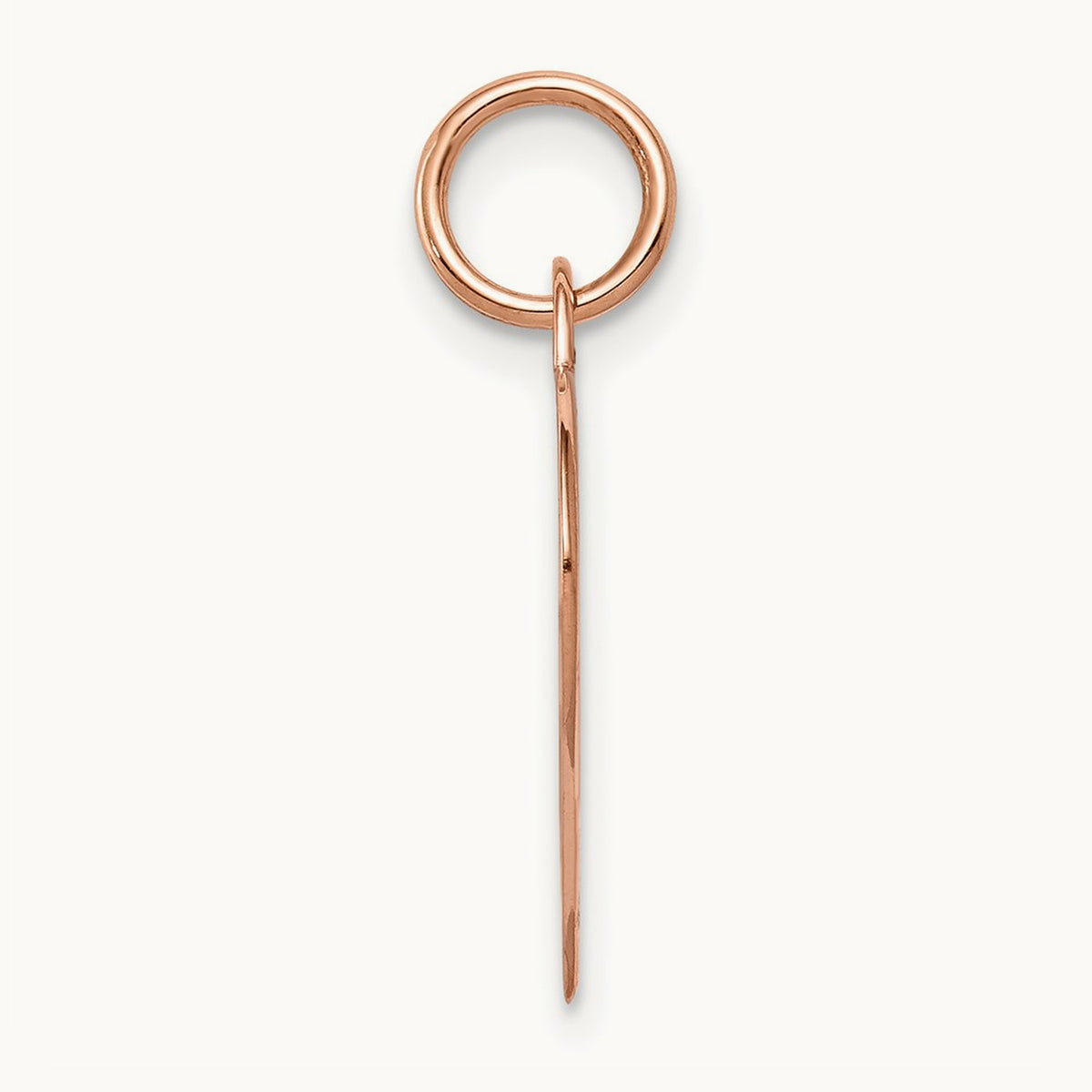 Plain .018 Gauge Engraveable Heart Disc Charm — 14K Rose Gold, 21mm