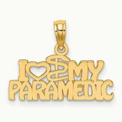 I HEART MY PARAMEDIC Charm, 14K