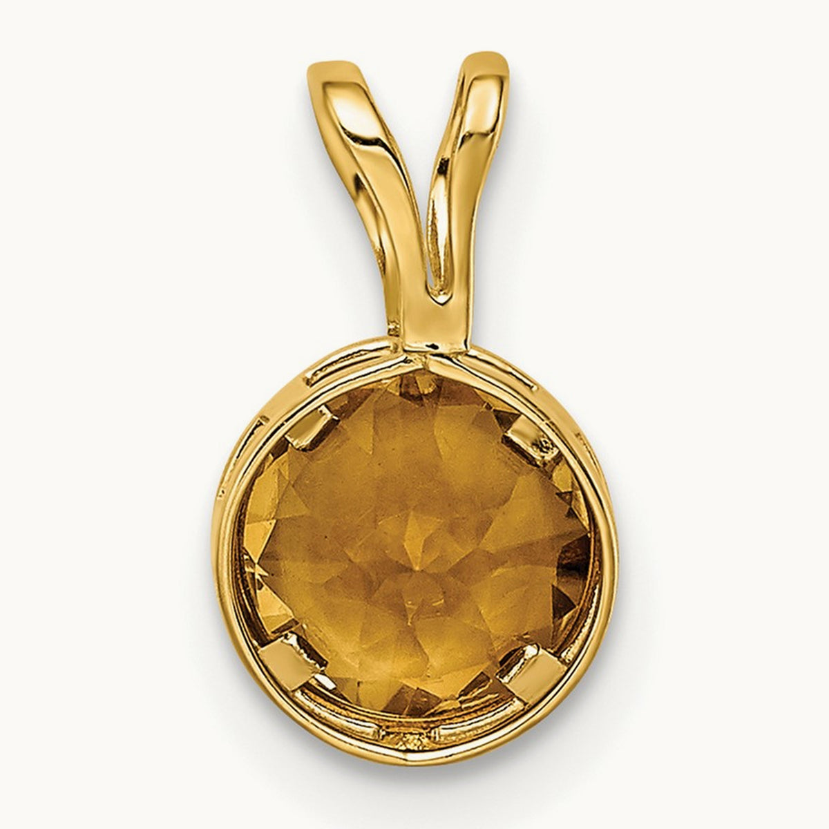 Citrine bezel pendant — photo set