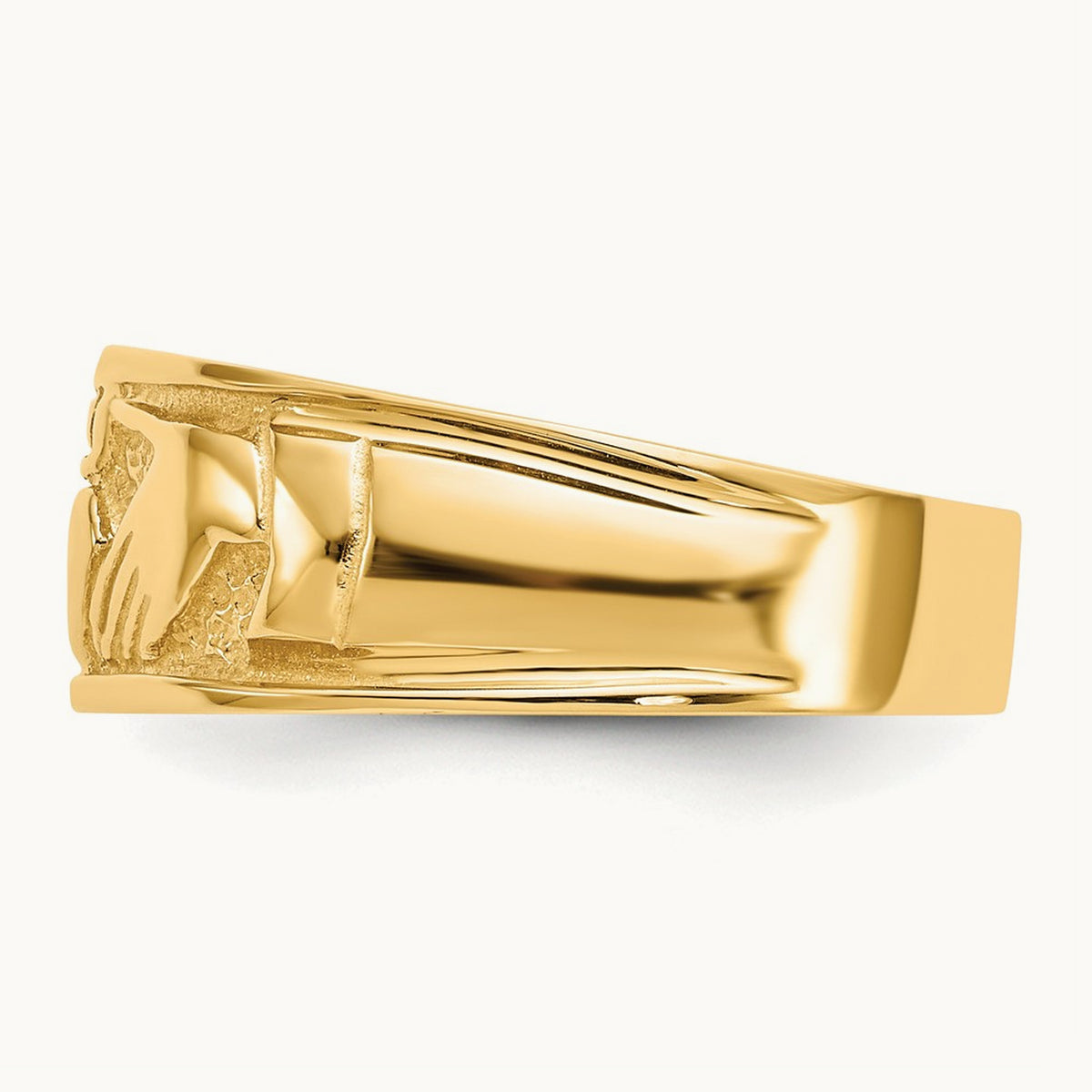Polished Claddagh Band, 14K