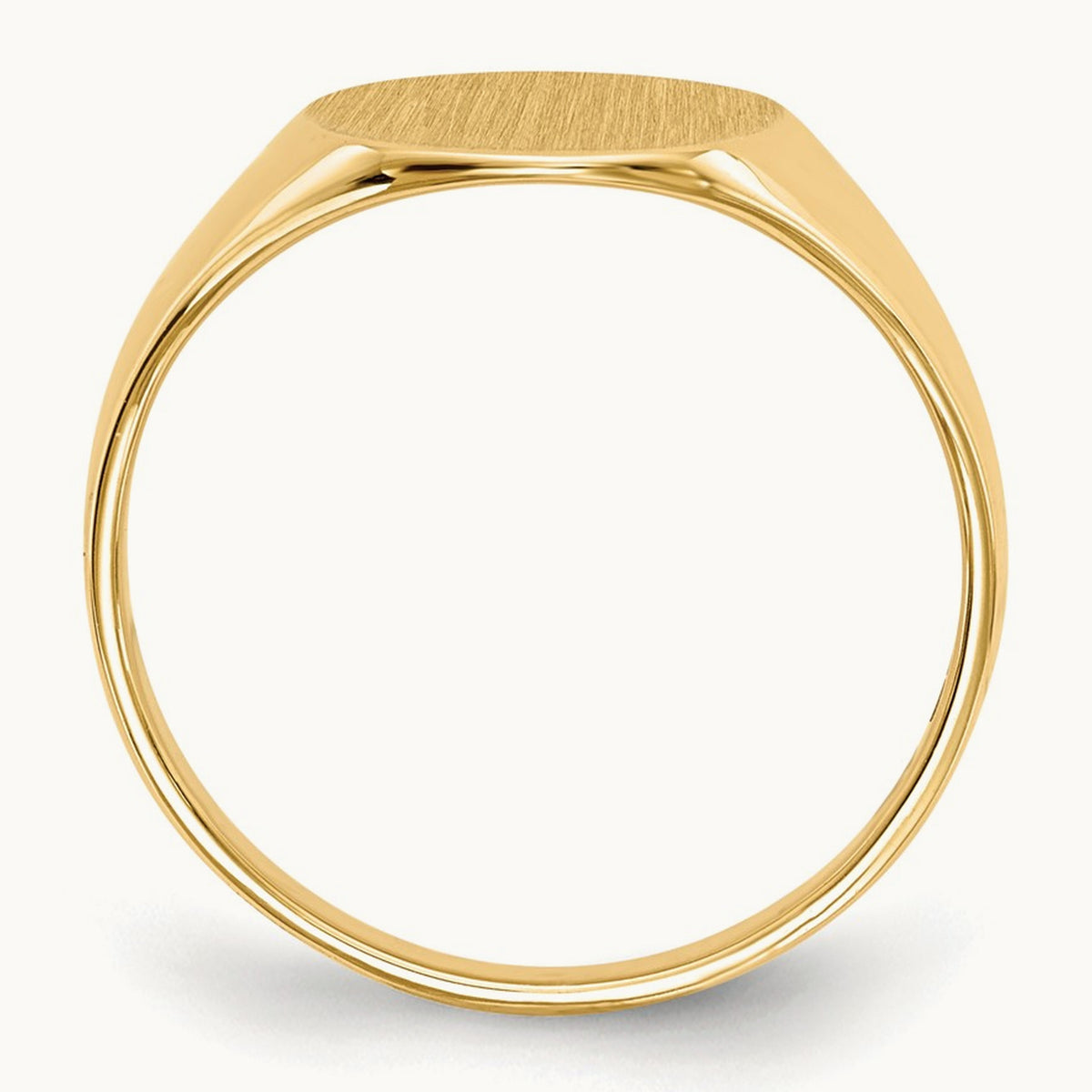 9.5x11. Open Back Signet Ring, 0mm, 14K
