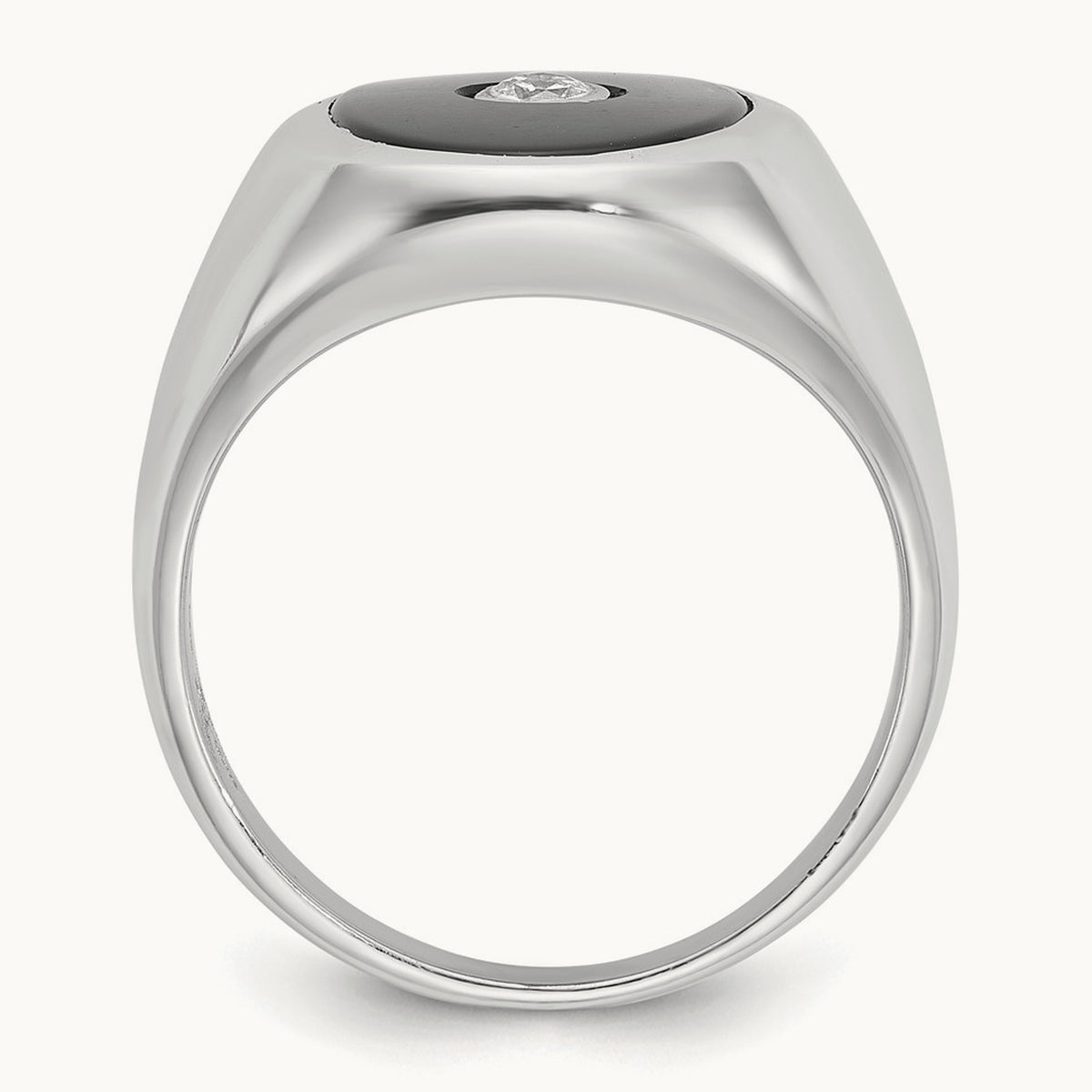 Men's Onyx and Diamond Complete Ring — IBGoodman — photo set