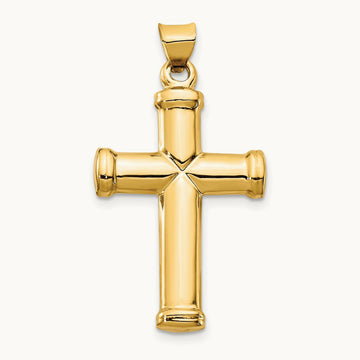 Polished Stamping Cross Pendant — 32.21mm