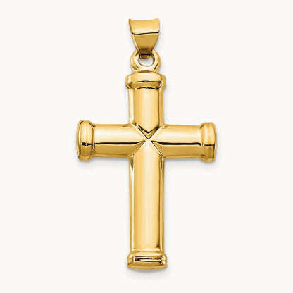 Polished Stamping Cross Pendant — 32.21mm