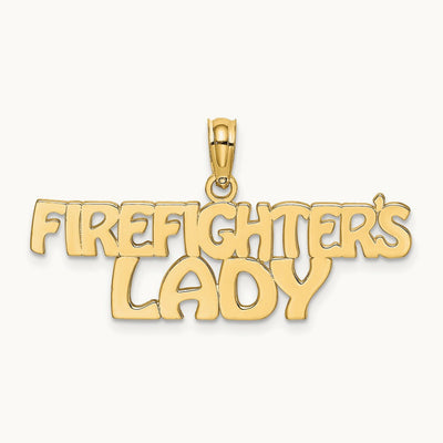 FIREFIGHTER'S LADY Charm, 14K