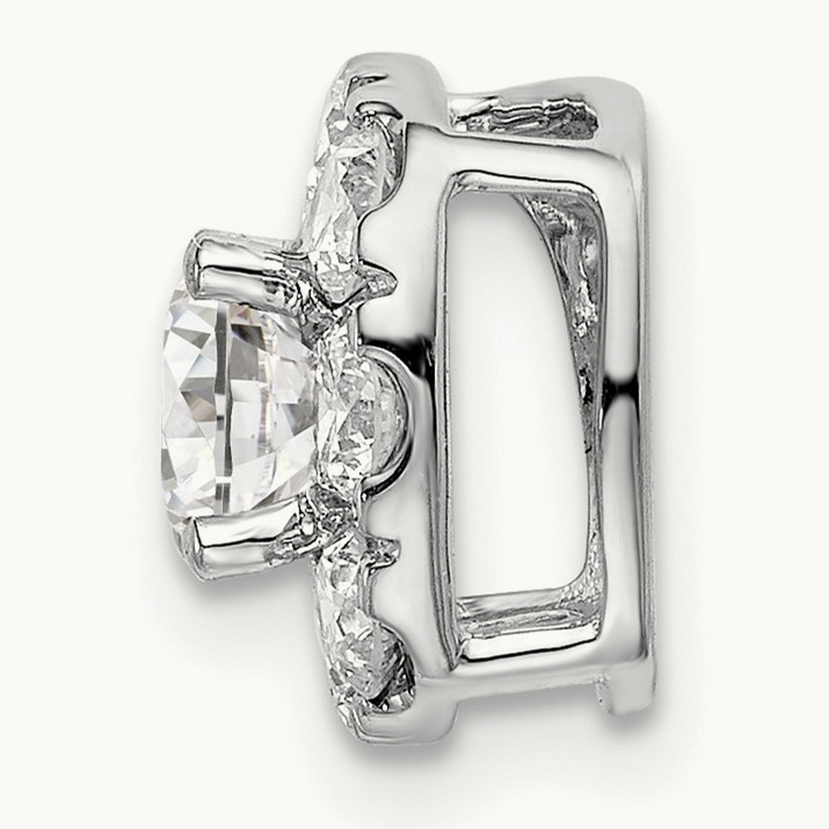 Cushion Halo Slide Pendant, 0.25-1.00 ct tw Lab-Grown Diamond — 1 ct, 14K White Gold