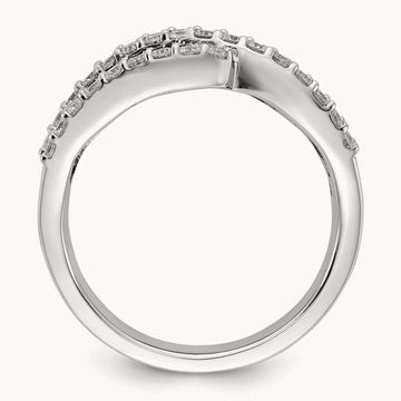 Created Ruby Ring, 0.50 ct tw Lab-Grown Diamond