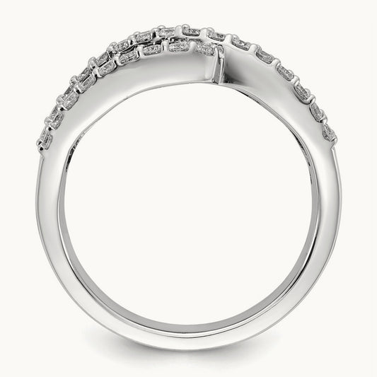 Created Ruby Ring, 0.50 ct tw Lab-Grown Diamond
