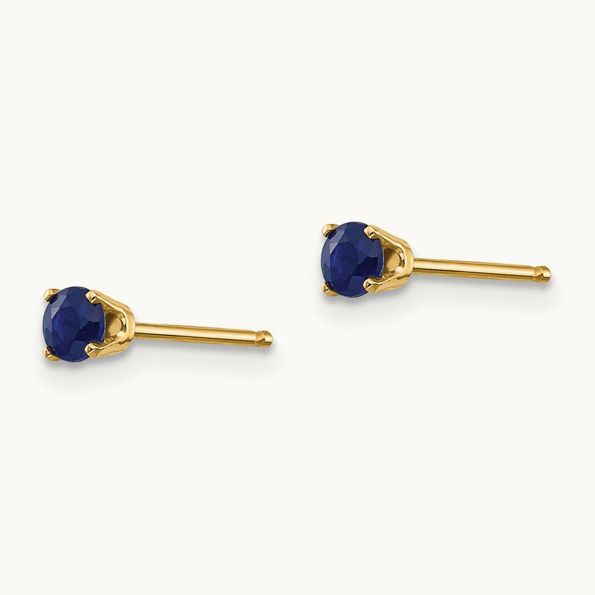 September/Sapphire Post Earrings — 3mm