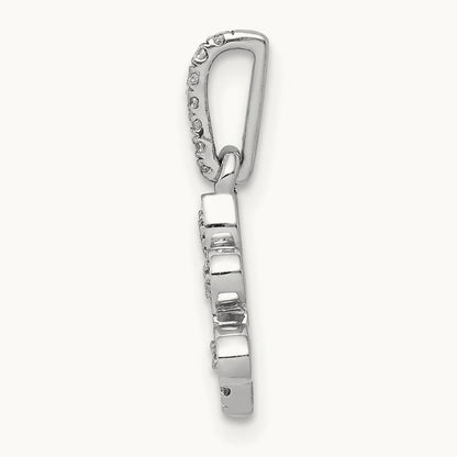 1/10ct. Diamond Paw Print Pendant, 14K White Gold